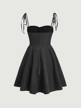 Solid Tie Shoulder Cami Dress